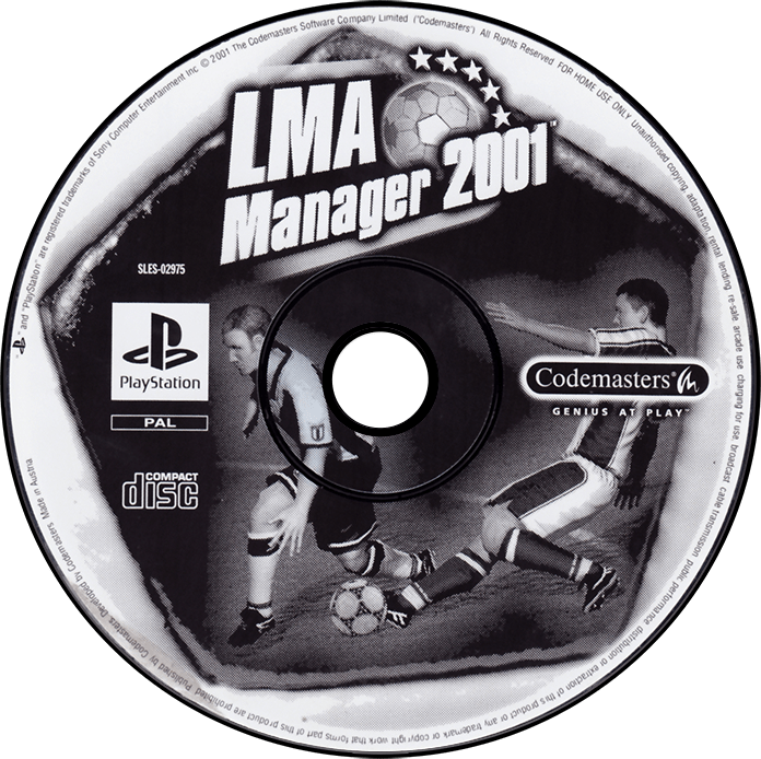 LMA Manager 2001 media 5 for Playstation